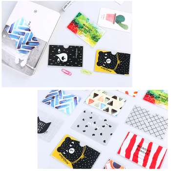 

cartoon plastic translucent card sets holders animal pattern passport cover boys girls students school bus cards protection case