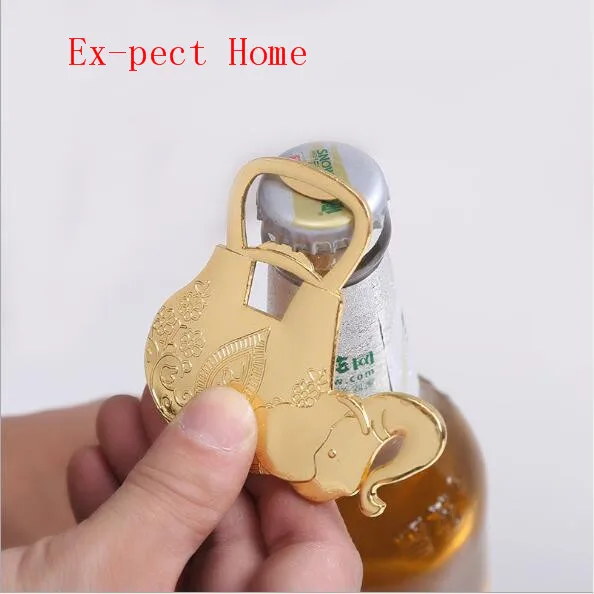 200pcs Golden Elephant Bottle Opener Wine Beer Openers Champagne