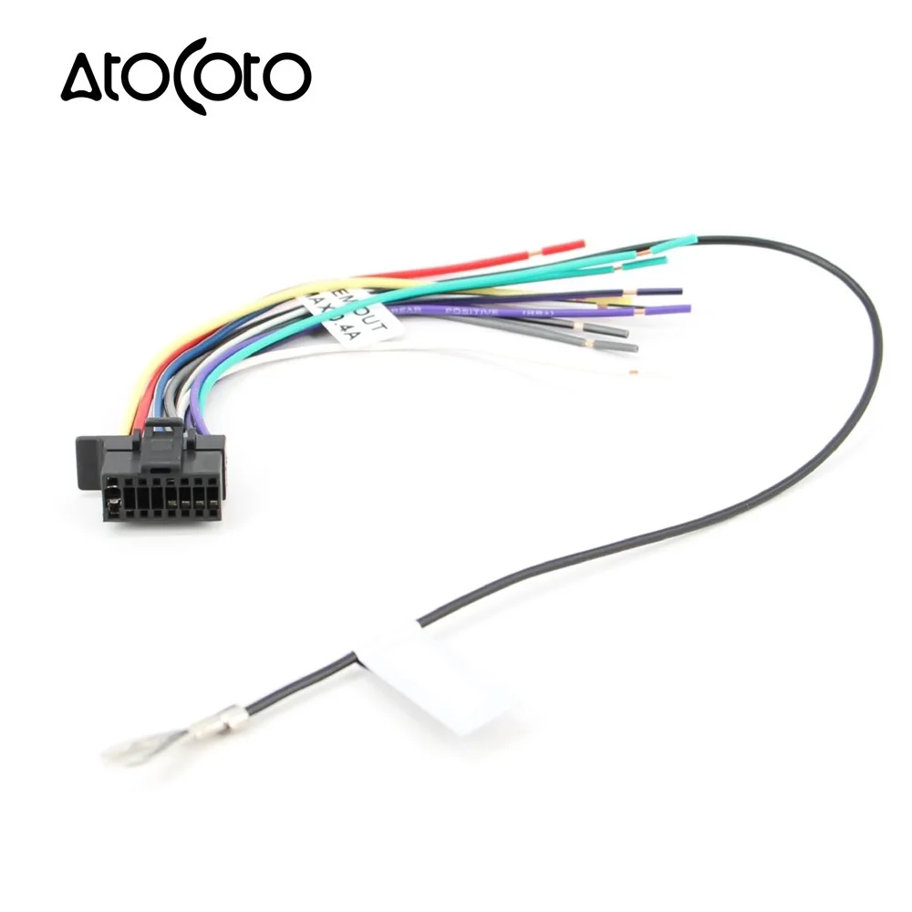 AtoCoto 16 контактный разъем жгут проводов для Sony WX GT90BT CDX GT710HD автомобильный Радио Аудио стерео разъем провода кабель|stereo connector wiring|radio harnesscar stereo wiring harness | АлиЭкспресс