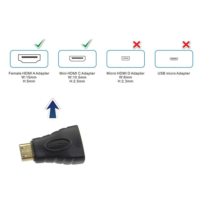Мини HDMI к HDMI адаптер конвертер «Мама-папа» для HDMI HD 1080P кабель адаптер устройство для HDTV Позолоченный разъем HD