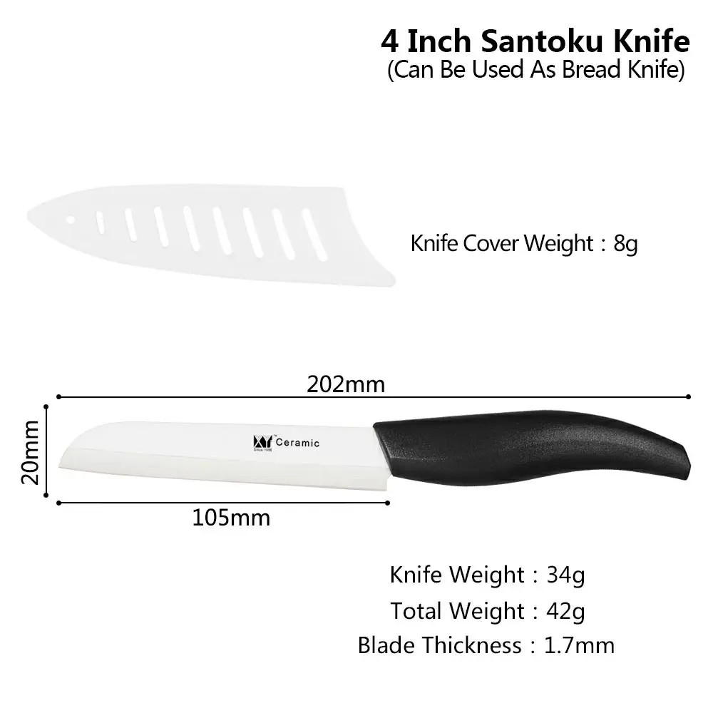 XYj 6 "дюймов Santoku керамический набор ножей японский нож шеф-повара пилообразный резак для хлеба для приготовления мяса Кливер острым лезвием