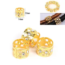 Новинка 10 шт Металлические Трубчатые кольца дреды бусины для косичек волосы бусины для дредов регулируемые заколки для волос