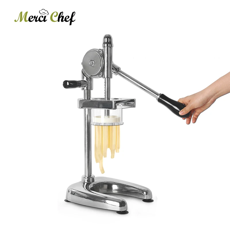 

Commercial Long 30cm Potato Ships Squeezers Machine French Manual Fries Cutters American Fried Potato Chip Squeezer