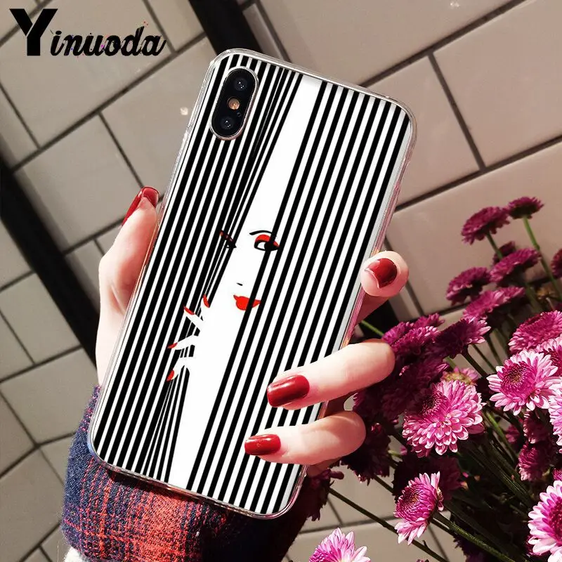 Fashion pop stripe lady