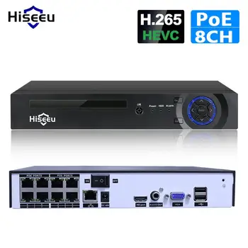 

Video Surveillance H.265 PoE NVR 4 8Channel For HD 1080P IP Camera PoE 4CH 8CH PoE NVR 4MP 5MP 48V 802.3af ONVIF 2.0 hiseeu DVR