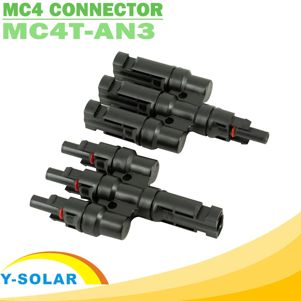 

One Pair Solar 3T Connector One to Three Combiner 30A 1000V Waterproof PV Connector Photovoltaic Panel Cable Wire Connect