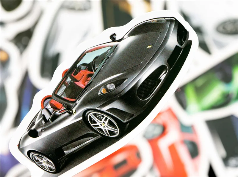 50PCS Pack Sports Car Stickers Set  Car Fan Stickers For Luggage Skateboard Laptop Guitar Fridge Bicycle Stickers  (9)