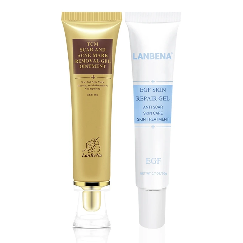 

New Combination LANBENA Acne Scar Removal Cream Skin Repair Face Cream+EGF Serum Treatment Blackhead Whitening Skin Care