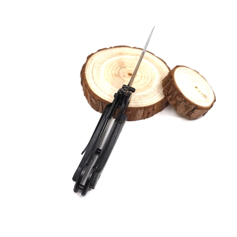 Черный титановый складной карманный нож для охоты походный тактический для выживания Охота деревянная ручка ножа EDC ножи мульти инструмент