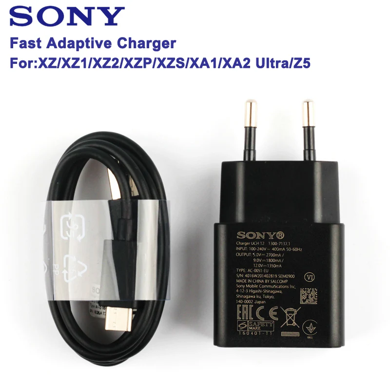 Адаптер быстрой зарядки UCH12 для SONY Xperia 10 Plus XZP G8142 Xperia XZ Premium XZ2 Premium H8166 настенное зарядное устройство