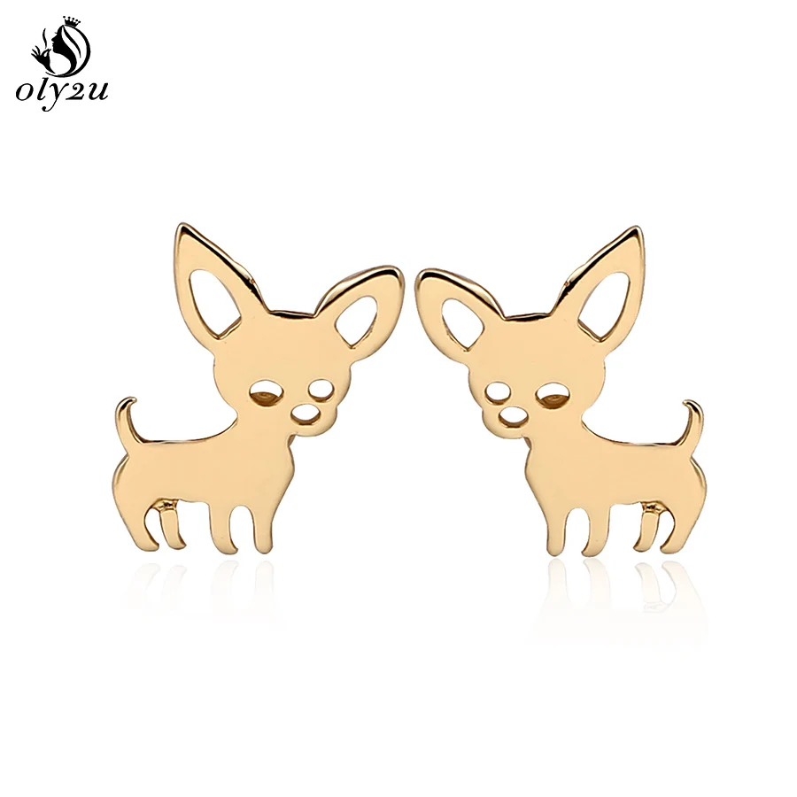 New Arrival Chihuahua Earrings for women Cute Dog Studs Chihuahua jewelry love my pet jewelry animal earrings party gift kids