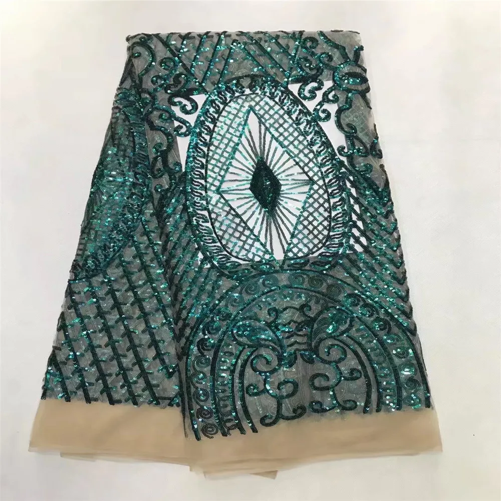 

High Quality Guipure African Lace Fabric Embroidered Silver Sequins Lace Fabrics Cheap Tulle Rhinestone French Lace Fabric B10-1