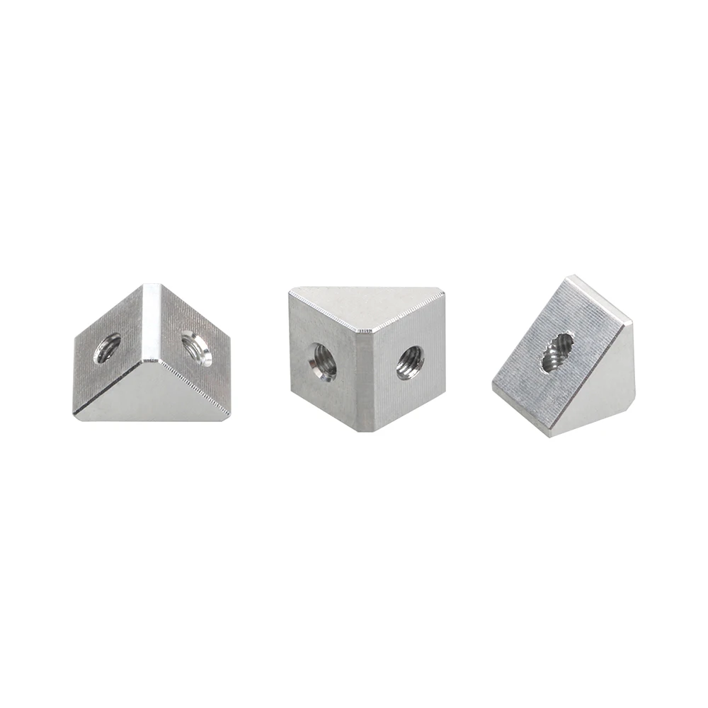 3DSWAY 5 개/몫 3D 프린터 부품 M3 나사 너트 브래킷 고정 블록 시트 Openbuild 알루미늄 블록 삼각형 큐브 DIY 액세서리