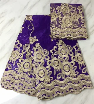 

Hot sale bazin riche brocade with beads cotton embroidered net lace fabric bazin brode Women fashion lace for women 5+2yards/lot