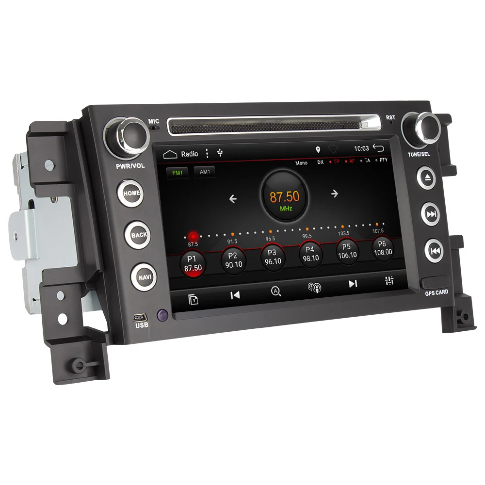 Cheap Eunavi IPS Android 9.0 car dvd for Suzuki Grand Vitara 2005-2012 multimedia headunit GPS Radio gps player stereo gps navigation 2