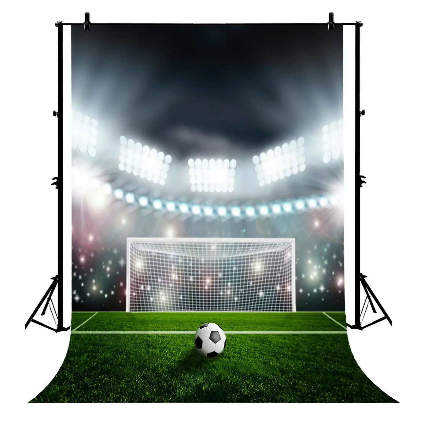 

5x7ft Sports Football Soccer Ball Green Stadium Arena Party Polyester Photo Background Portrait Backdrop