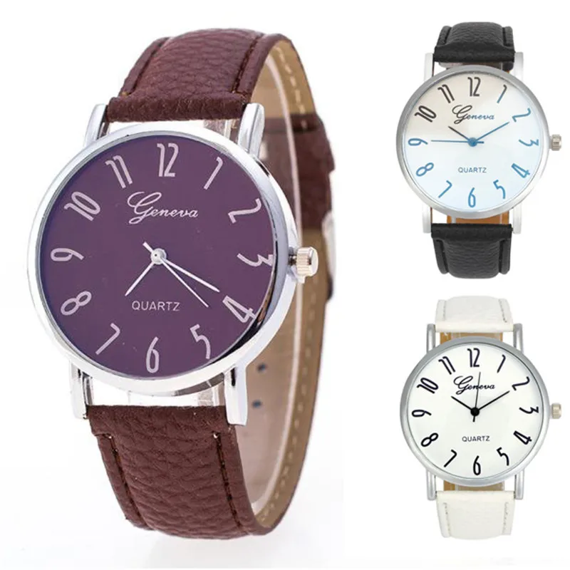 Для женщин часы-браслет известный бренд дамы Искусственная Кожа Аналоговый кварцевые наручные часы Для женщин Relojes Mujer #160717