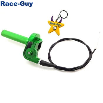 

1/4 Turn CNC Alloy Green Twist Throttle Cable Handle Assembly For 50cc 70cc 90cc 110cc 125cc 140cc 150cc 160cc 200cc 250cc Dirt