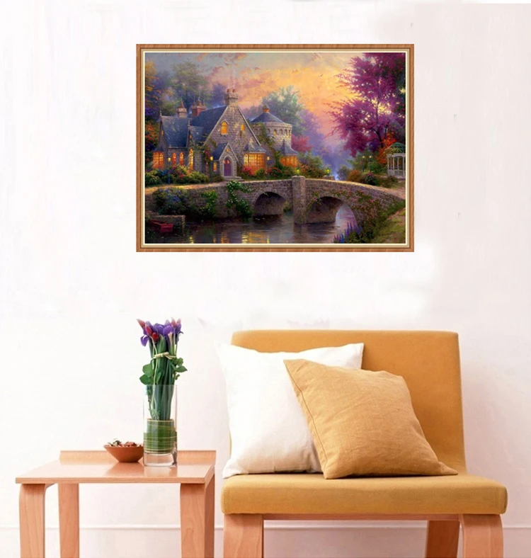 

CNA 5D DIY Diamond Painting Full Mosaic Rhinestone Diamond Landscape 3D Cross Stitch Kits Home Embroidery Decor Crafts