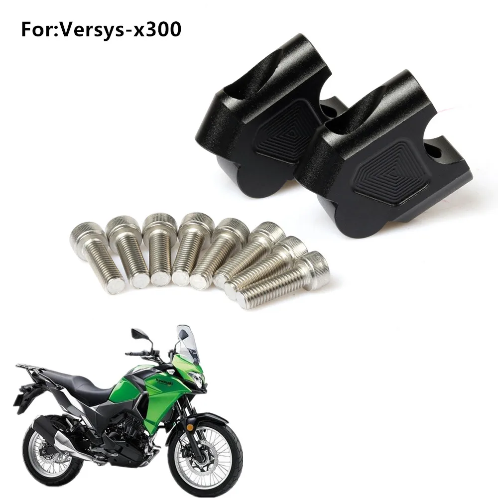 Для Kawasaki Versys X 300 VERSYS 2017 Мотоциклетный руль Riser Кронштейн барный зажим|Накладки и