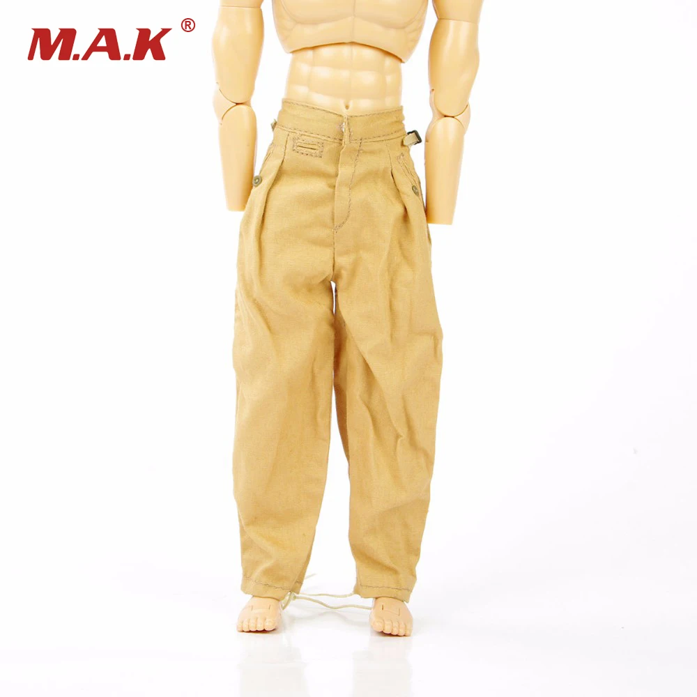 Army Soldier 16 Scale Yellow Pants Clothing Dragon Model Toys For 12 Action Figure Body Accessory Kids Gifts   Collections