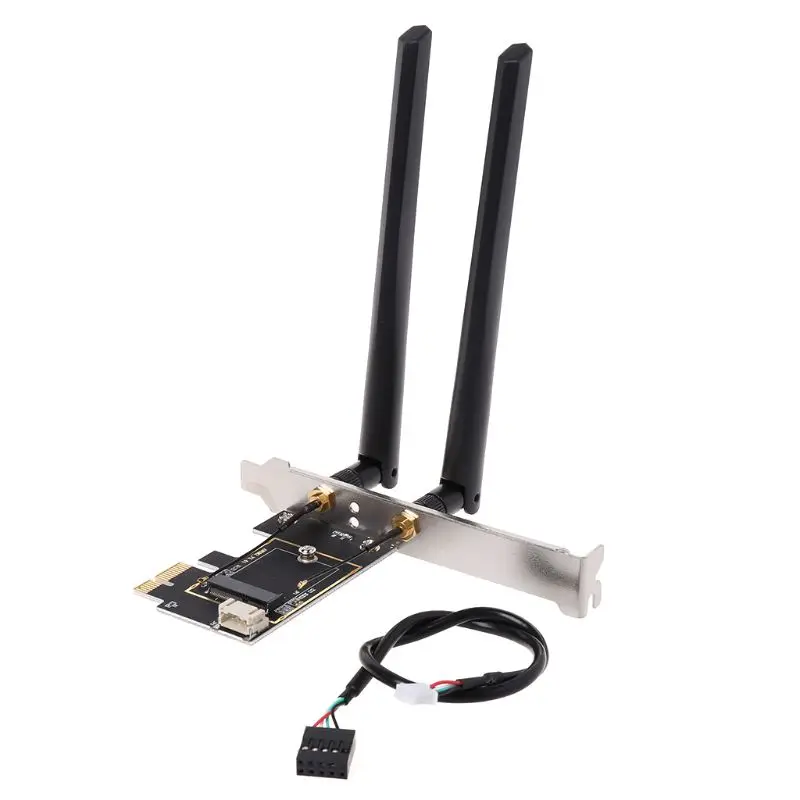 NoEnName_Null M.2 NGFF конвертер PCI-E Настольный Беспроводной Wi-Fi Bluetooth сетевая плата адаптера