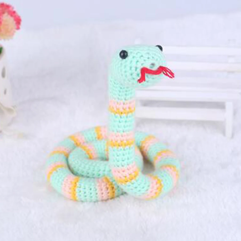 Cartoon Snake Crochet Doll Kit for Adults Beginners Learn to Knitting Stuffed Toy