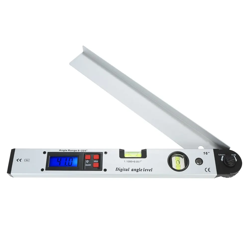 

Digital Angle Level Meter Angle Finder 0-225 Degree angle ruler 16inch Electronic Protractor Inclinometer with Dual Spirit Level