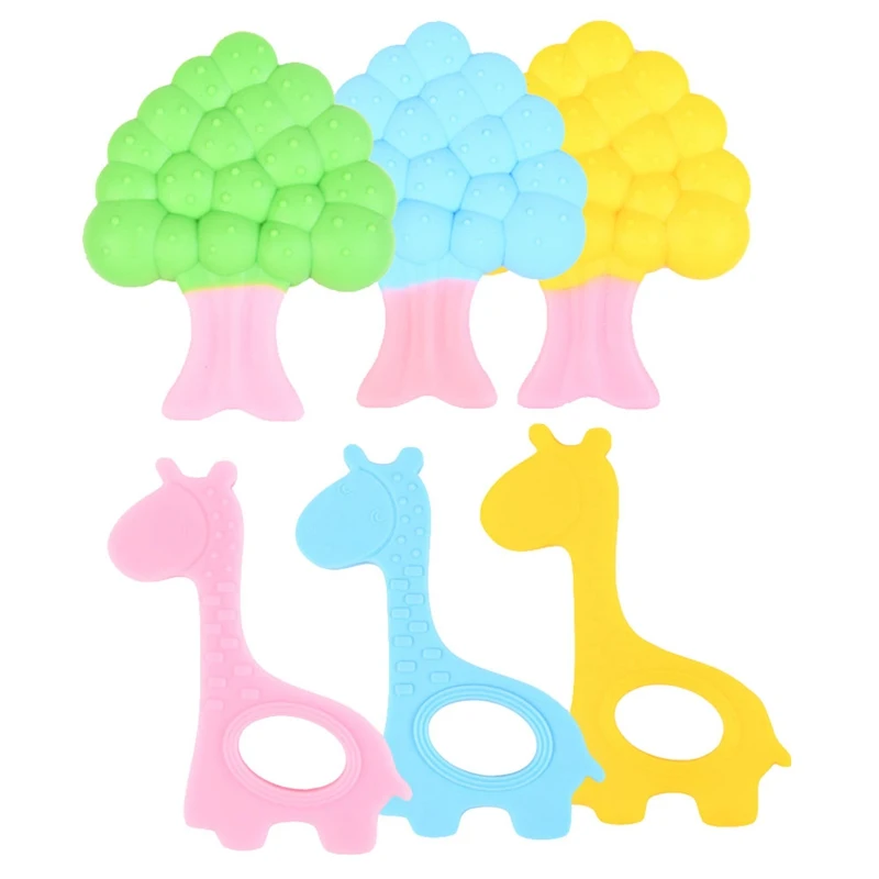 

Silicone Giraffe Teether Soft Baby Tree Teething Toy BPA Free DIY Pendant Necklace Baby Food Grade Necklace Teething Hanging
