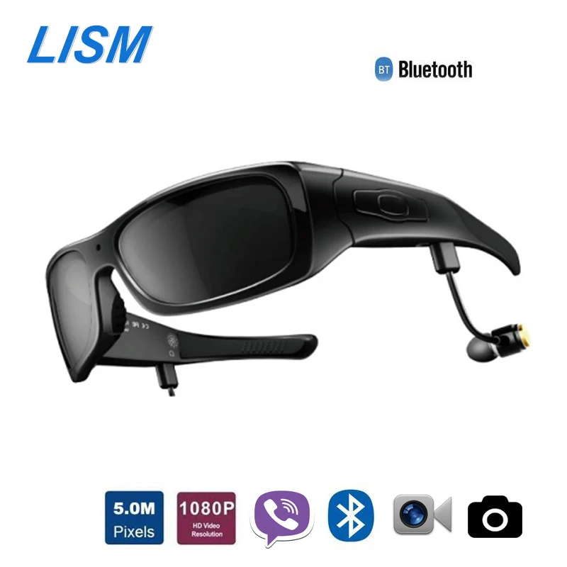 

HD 1080P Polarized Car Driving Goggles Sunglasses Camera Smart Glasses Video Recorder Camcorder Mini DV With Bluetooth Earphone