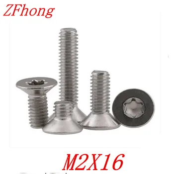 

500pcs/lot M2*16 m2 x 16 Flat torx countersunk head machine screw