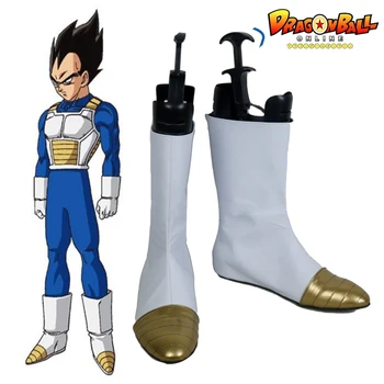 

Dragon Ball Z Vegeta Halloween White Long Cosplay Shoes Boots