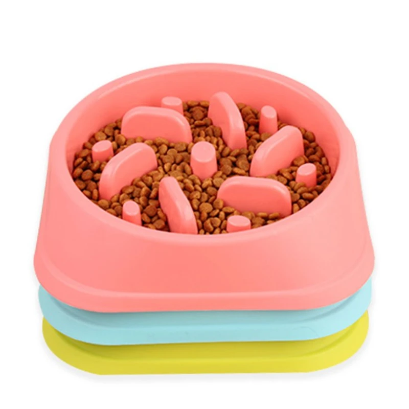 DoreenBeads Plastic Pet Food Bowl Dog Cat Food Anti Choking Anti Choke