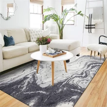 Ковер AOVOLL для гостиной в скандинавском стиле с абстрактным рисунком черных чернил, Рождественский ковер, серый Современный домашний декор, напольный коврик