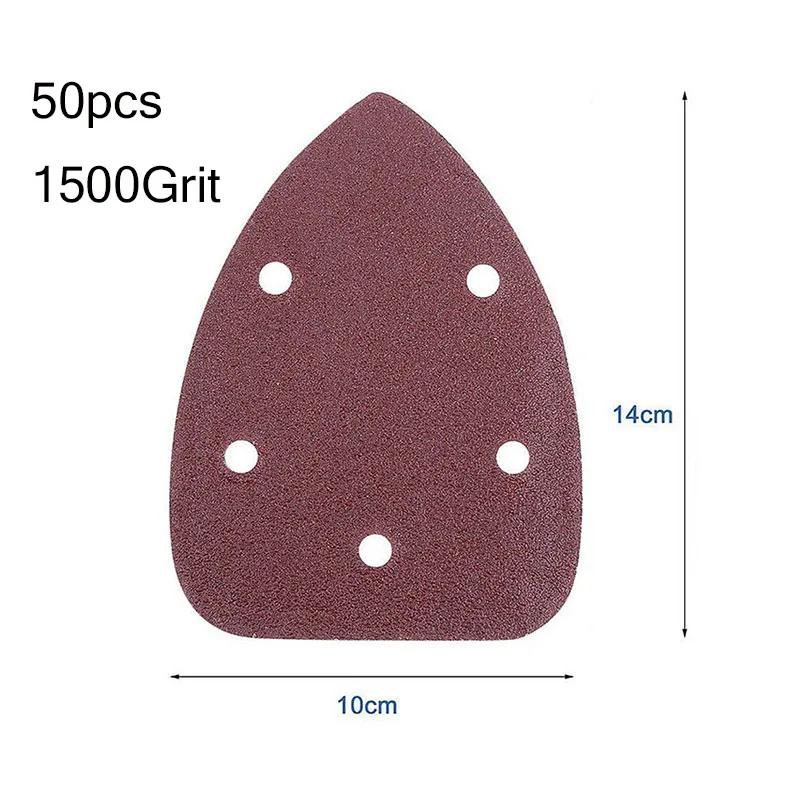

SHINA 50pcs Sandpaper 1500 Grit Triangle Sanding Disc Sheet Sand Paper Pad Set For Fein Oscillating