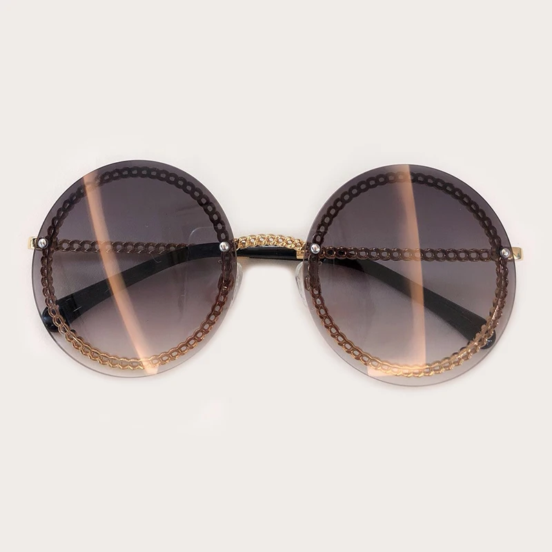 Kette no5 Legierung Oculos Neue Sunglasses Damen Rahmen Sunglasses Frauen Uv400 Runde No1 Sol Sunglasses Sonnenbrille Sunglasses Ankunft Weiblichen no3 2019 Sunglasses no4 no2 De vBvw8