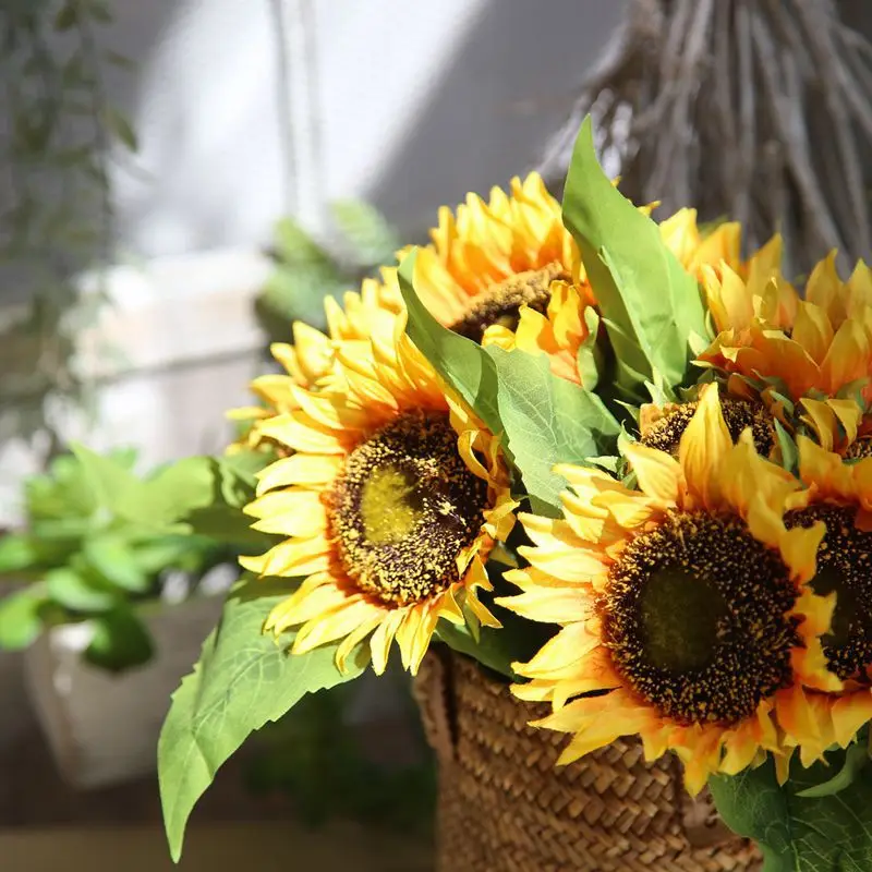 Silk artificial sun flower daisy home balcony office garden decoration flower DIY Wedding bride fake flowers supplies Silk artificial sun flower daisy home balcony office garden decoration flower DIY Wedding bride fake flowers supplies