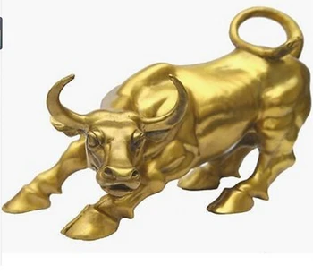 

WBY 802++++++Big Wall Street Bronze Fierce Bull OX Statue decoration bronze factory outlets