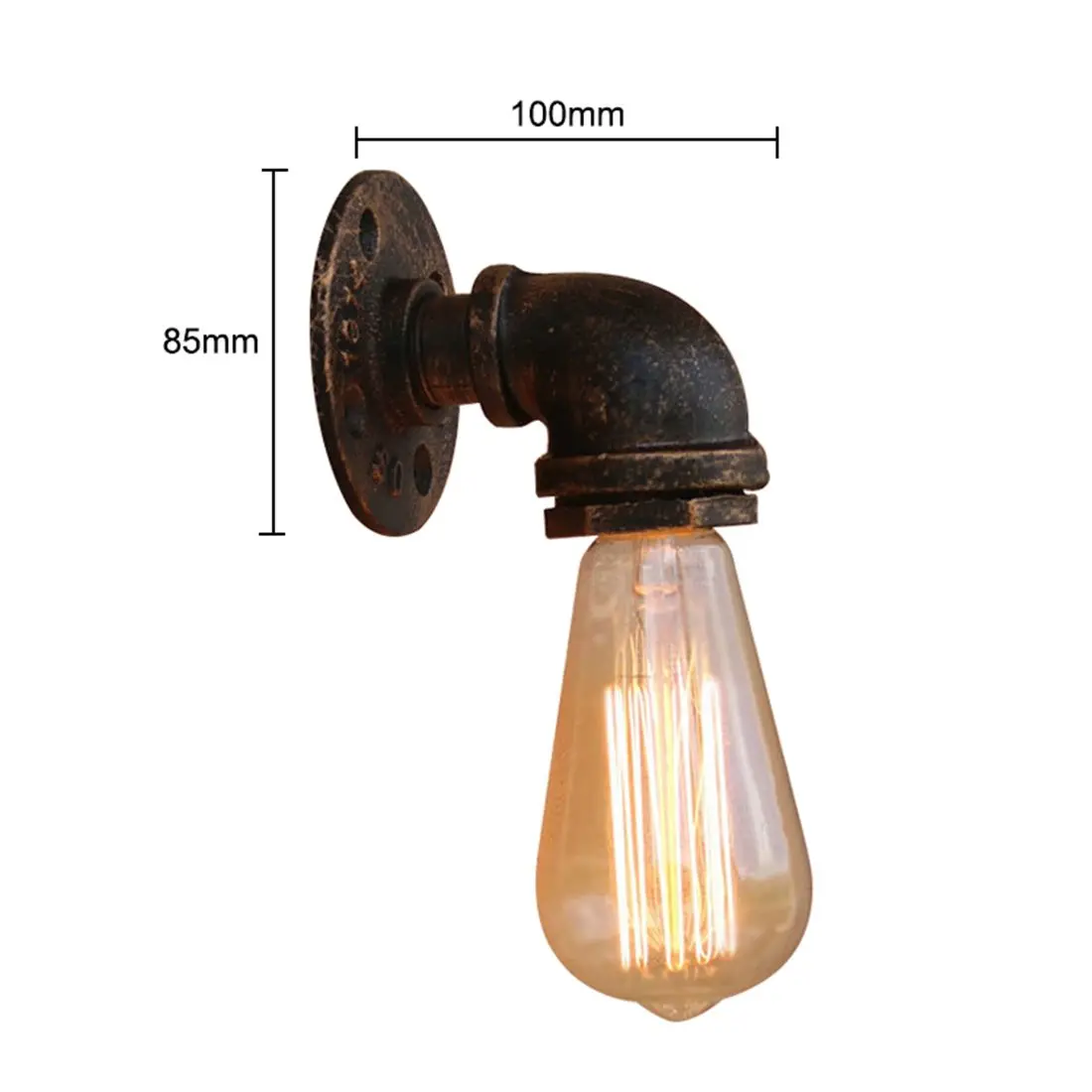 BG804 retro industrial simple 110V-240V antique iron pipe small wall lamp loft light bar retro European and American cafe decora