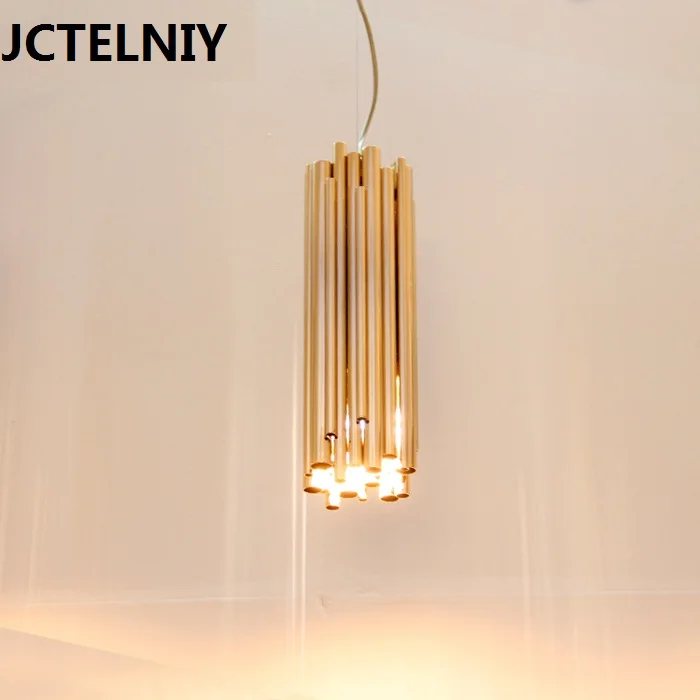 

new pendant light brief decorative lighting bar table Golden lamps