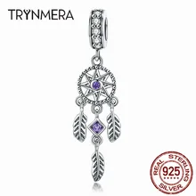 Trynmera Лидер продаж Серебро 925 пробы кулон Ловец снов Шарм fit для женщин браслеты с подвесками и ожерелья для мужчин ювелирные изделия подарок