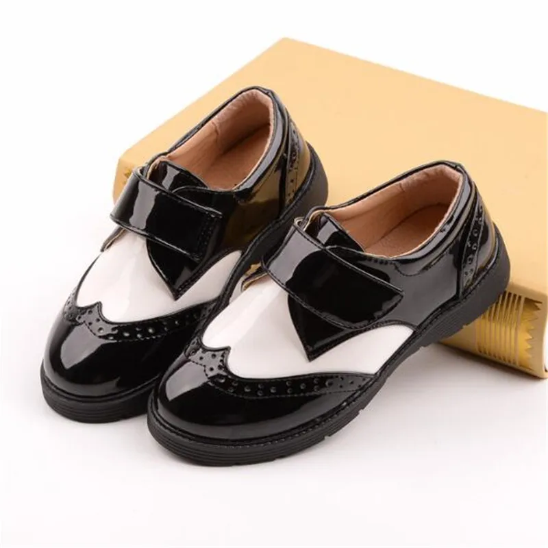 Новинка весна/осень дышащие модельные туфли для мальчика школьные студенческие на низком каблуке Повседневные детские детская кожаная обувь для малышей 019