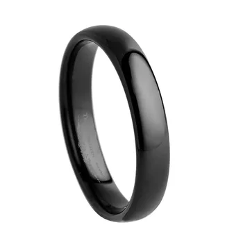 

Black Domed Tungsten Carbide Wedding Band for Women /TURI0001BL