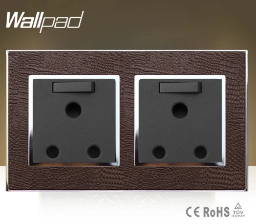 Wallpad Hotel Double 15 Amp UK Южно Африканская Коммутируемая розетка Роскошная