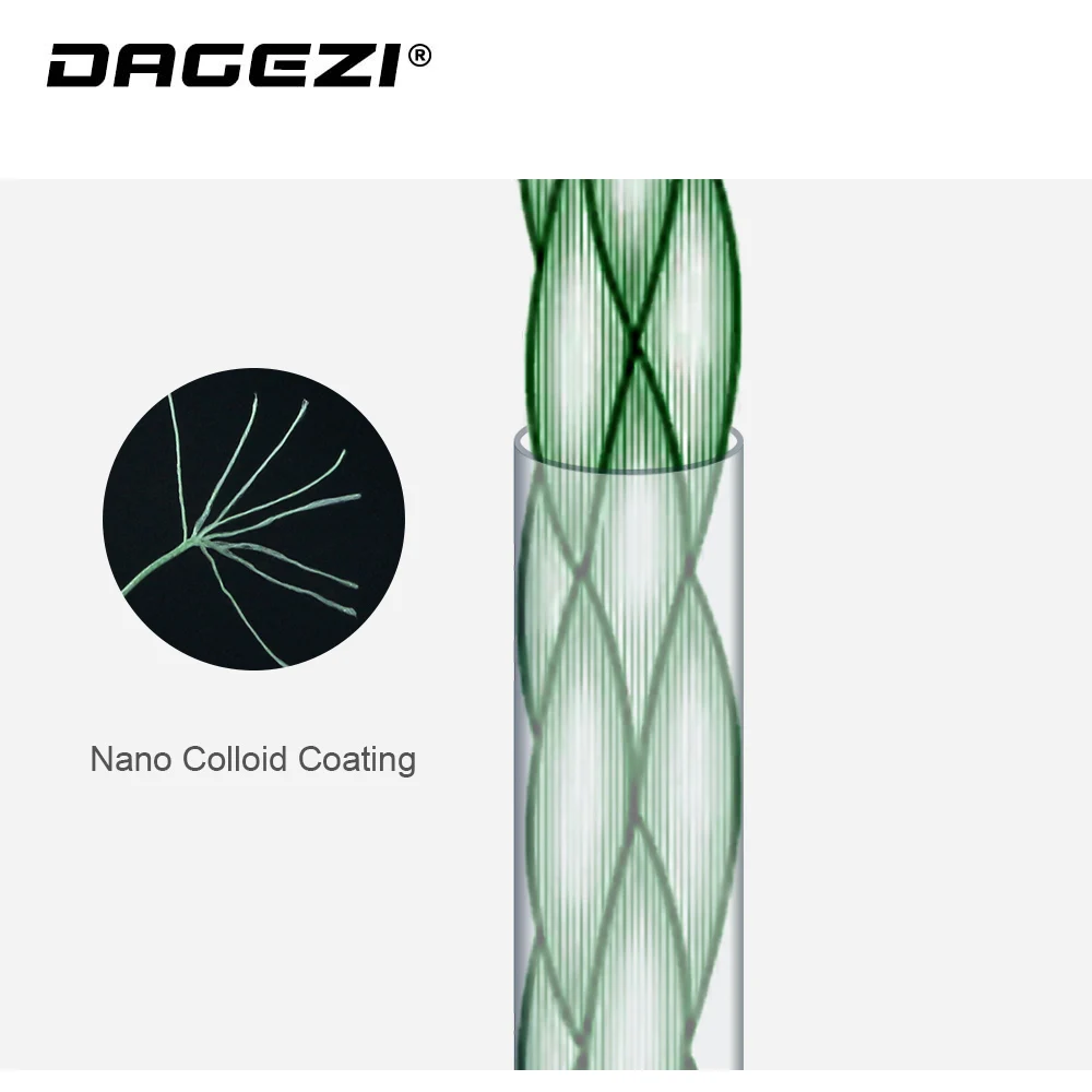 DAGEZI 100 m 8 حبلا صنارة صيد بولي ايثيلين مجدول 10-80LB سلاسة المتعددة الشعيرات خيط صنارة الصيد s ل الكارب الصيد معالجة