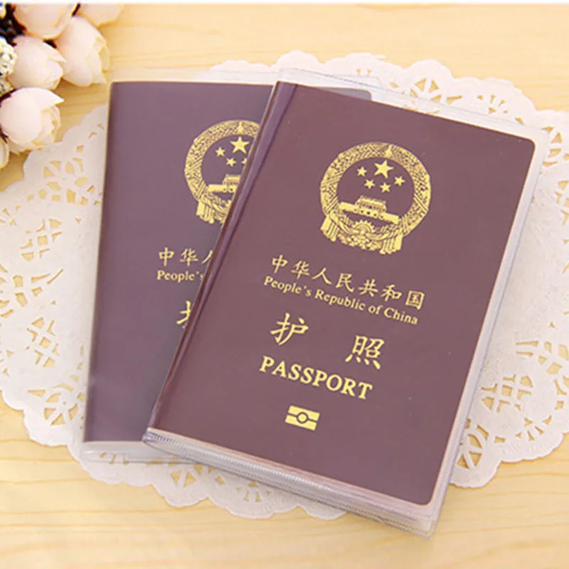 Waterproof PVC Transparent Passport Cover Case Women Travel ID Card Holders Business Credit Card Holder