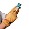 Guantes de invierno para hombre, guantes de conducción de abrigo con pantalla táctil, mezcla de piel de ante, guantes con muñequeras de punto, recién llegadas, GSM060 ► Foto 3/6