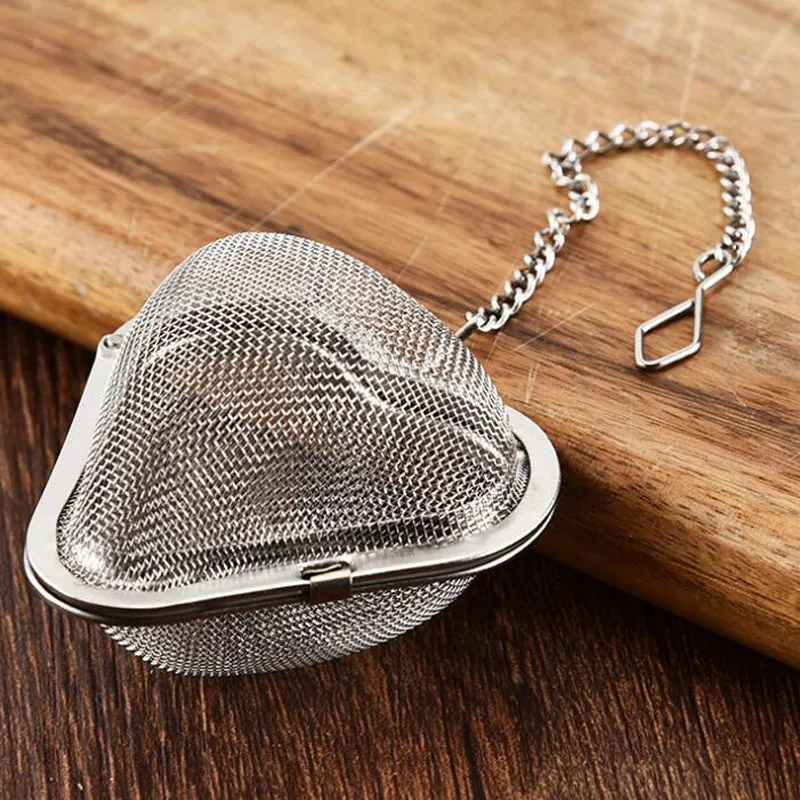 100pcs Creative Heart Shape 304 Stainless Steel Tea Infuser Mesh