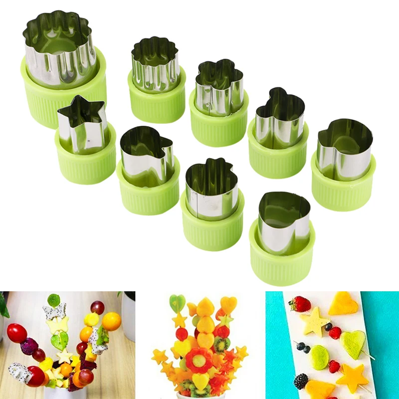 

Fruit vegetable shape cutter set knife stainless steel Mini cute animal shape cutter mold for DIY chocolate cookie easy to clean