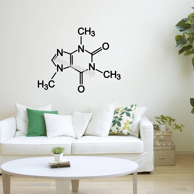 

Caffeine Molecule Wall Sticker Science element Decal Chemical Equation Decor School Classroom Laboratory Study room Decal EB552